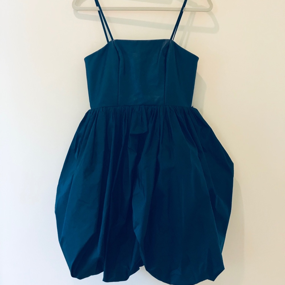 Alice + Olivia Leather Bubble Mini dress